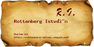 Rottenberg István névjegykártya